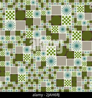 Abstract pattern graphics design inspired by modernism aesthetics arts made with bold geometric shapes and abstract figures for poster, cover, art, pr Stock Vector
