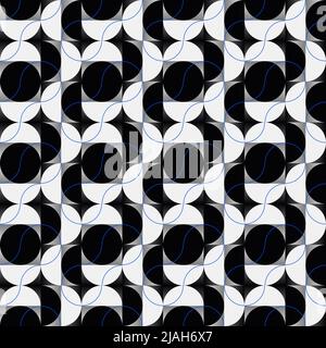 Seamless abstract vector pattern artwork made with repetitive geometry shapes and elements. Geometric design graphics for poster, cover, art, presenta Stock Vector