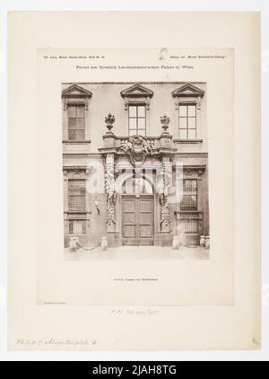 1st, Minoritenplatz 4 - Liechtensteinsches Majoratshaus - Portal (Wiener Bauten -Album, sheet No. 61, side dish for the 'Wiener Bauindustrie -Zeitung'). Unknown, photographer Stock Photo