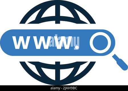 Domain, registration, www icon is use in designing and developing websites, commercial, print media, web or any type of design project. Stock Vector