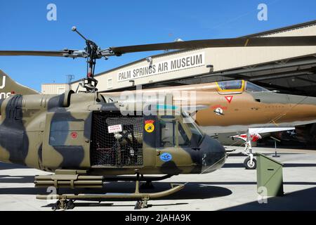 PALM SPRINGS, CA - MARCH 24, 2017: Aircraft on display at the Palm Springs Air Museum. Stock Photo