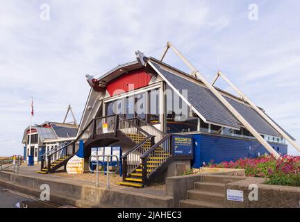 Exterior of the RNLI Aldeburgh Lifeboat station. Aldeburgh, Suffolk. UK Stock Photo