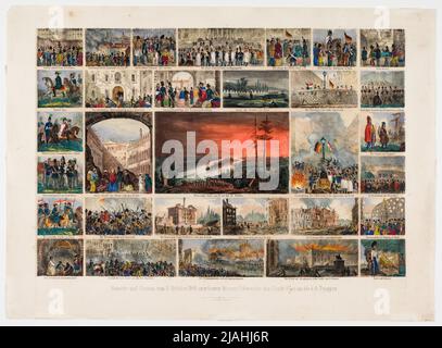 The city of Vienna to K.K. Troops. '(31 representations of scenes from October 6th until the storming of the castle gate on October 31, 1848). Franz Kaliwoda, Lithographer Stock Photo