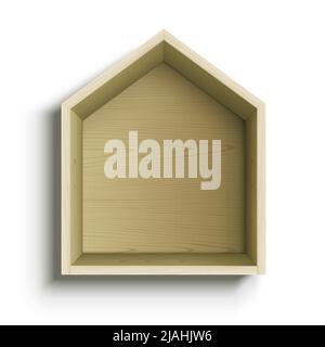 Wooden house frame isolated on a white background. Real estate, or house decoration vector design. Stock Vector
