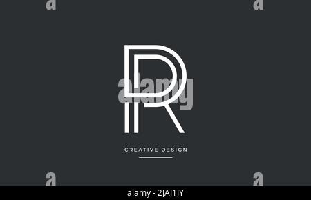 Alphabet Letters PR, RP, P or R Abstract Logo Icon Monogram Stock Vector
