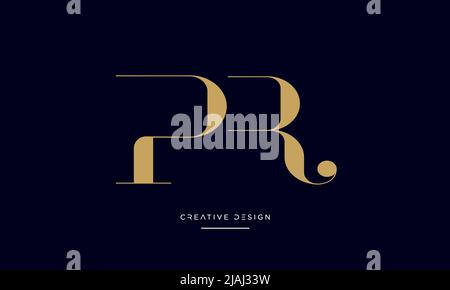Letters RP logo with a minimalist design. Letters R and P with ...