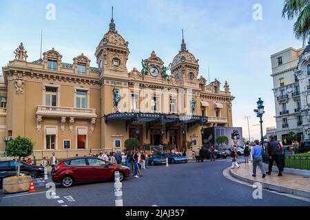 This is the world famous Monte Carlo Casino in the Principality of Monaco May 19, 2015 in Monaco, Monaco. Stock Photo