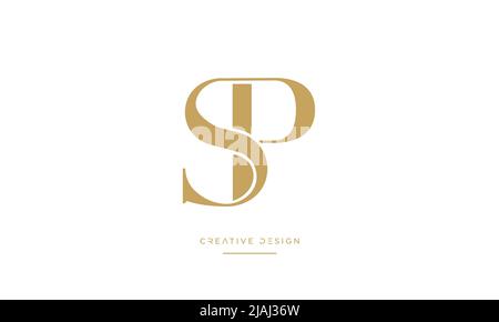 Alphabet Letters PS, SP, P or S Abstract Icon Logo Monogram Stock Vector