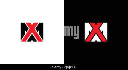 Modern and cool letter MX initials logo design Stock Vector