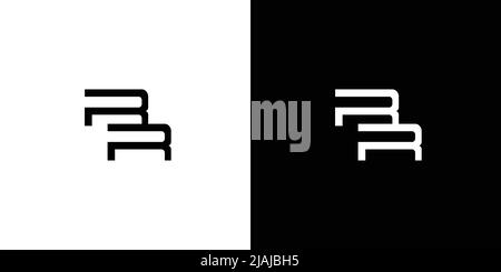 Modern and sophisticated letter RR initials logo design Stock Vector
