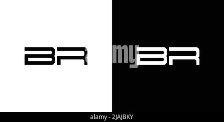 Modern and sophisticated letter BR initials logo design Stock Vector