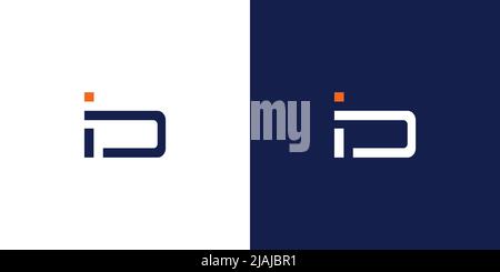 Modern and sophisticated letter ID initials logo design Stock Vector