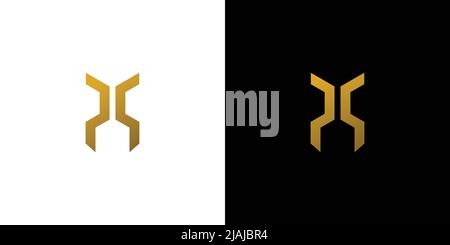 Modern and unique PP letter initials logo design 1 Stock Vector