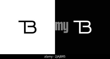 Modern and simple TB letter initials logo design Stock Vector