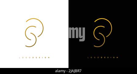 Modern and unique letter PS initials logo design Stock Vector