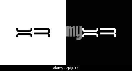 Modern and unique letter HR initials logo design Stock Vector