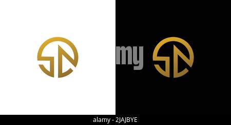 Modern and unique SA letter initials logo design Stock Vector