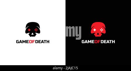 Unique and cool death game logo design Stock Vector