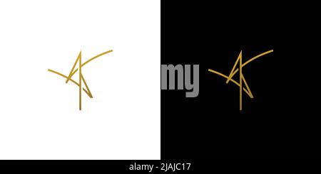 unique and luxury AA letter initials logo design Stock Vector