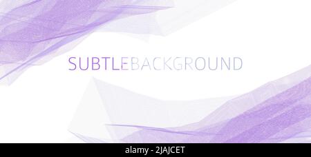 Abstract minimal background with light violet thin lines on white. Subtle vector graphic pattern Stock Vector