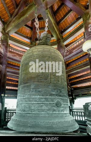 The bell tower or Thap Chuong,Lau Chuong, Cổng Tam Quan, ís in Ninh Bình,Tháp Chuông, Vietnam, Thap Chuong Temple, vietnam Stock Photo