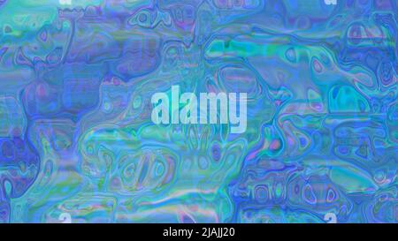 Abstract textural iridescent blue holographic background. Stock Photo