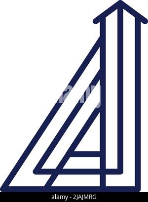 letter A accounting business triangle with arrow logo Icon Illustration Brand Identity Stock Vector
