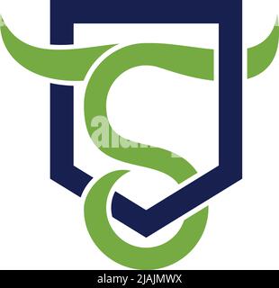 letter s Shield accounting business logo Icon Illustration Brand Identity Stock Vector