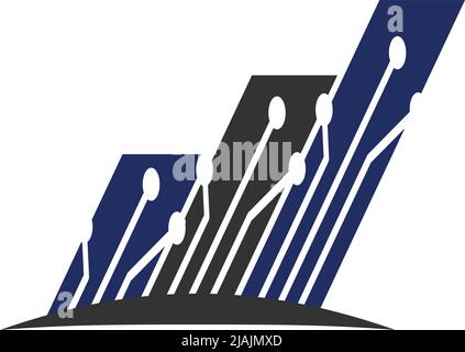 digital business accounting technology logo Icon Illustration Brand Identity Stock Vector