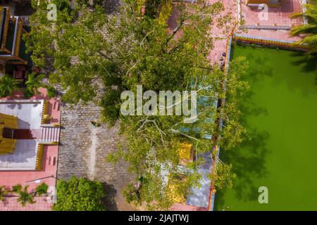 An Giang province, Vietnam - 01 May 2022: view of Xa Ton or Xvayton pagoda in Tri Ton town, one of the most famous Khmer pagodas in An Giang province, Stock Photo