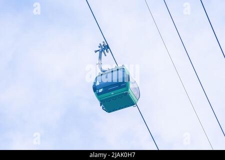 Ho May cable car and station on Nui Lon mountain in Vung Tau city and coast, Vietnam. Vung Tau is a famous coastal city in the South of Vietnam. Trave Stock Photo