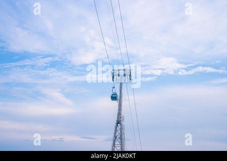 Ho May cable car and station on Nui Lon mountain in Vung Tau city and coast, Vietnam. Vung Tau is a famous coastal city in the South of Vietnam. Trave Stock Photo