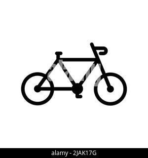 Bicycle icon vector. transportation, land transportation. line icon style. Simple design illustration editable Stock Vector