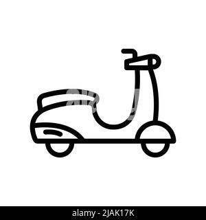 Scooter icon vector. transportation, land transportation. line icon style. Simple design illustration editable Stock Vector