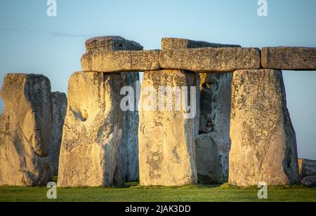 Stones and rocks from Stonehenge, a prehistoric landmark in the English ...