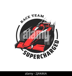 Vector logo for Formula One Racing Car, automotive banner with ...
