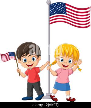 animated american flag clip art