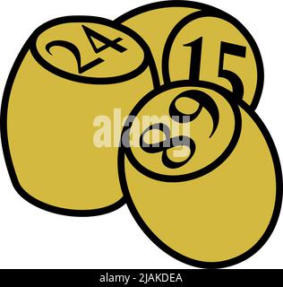 Bingo Kegs Icon. Editable Bold Outline With Color Fill Design. Vector Illustration. Stock Vector