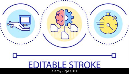 Simplify and speed up program development loop concept icon Stock Vector
