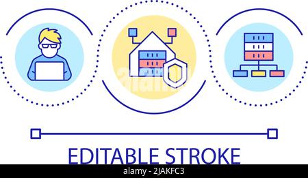 Data management loop concept icon Stock Vector