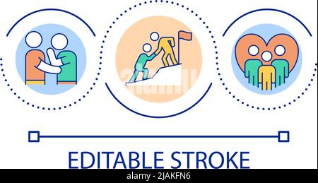 Inclusive leader loop concept icon Stock Vector