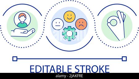 Emotional health loop concept icon Stock Vector