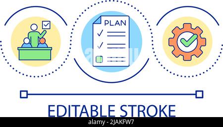 Productivity improvement plan loop concept icon Stock Vector