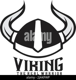 Viking helmet icon logo design vector illustration template Stock Vector
