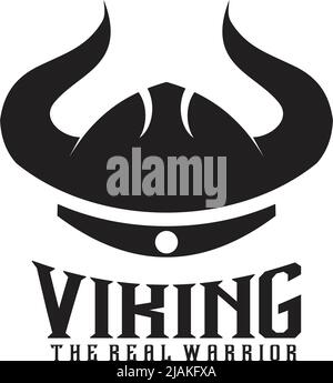 Viking helmet icon logo design vector illustration template Stock Vector