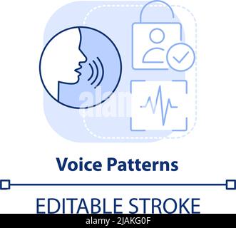 Voice patterns light blue concept icon Stock Vector