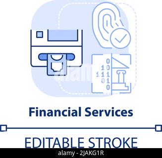 Financial services light blue concept icon Stock Vector