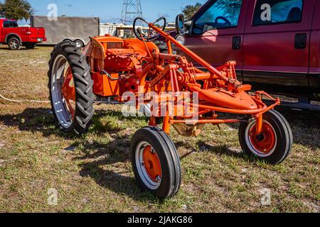 Fort Meade, FL - February 23, 2022: 1948 Allis-Chalmers Model G at local tractor show Stock Photo