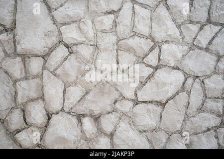 Gray stone wall texture, stone wall decoration Stock Photo