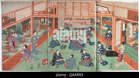 Two women in an interior Kunisada, UTAGAWA (1786 1864 Stock Photo - Alamy